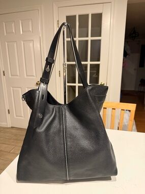 Michael Kors Black Pebbled Leather Shoulder Bag